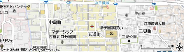 兵庫県西宮市天道町16周辺の地図