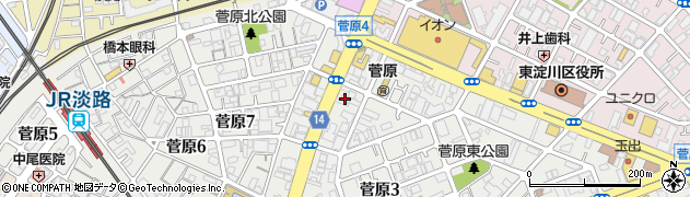 ダスキンメリーメイド淀川店周辺の地図