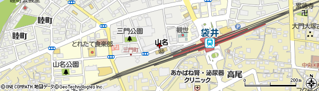 静岡県袋井市三門町周辺の地図