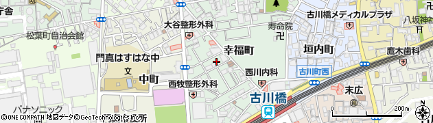 大阪府門真市幸福町16周辺の地図