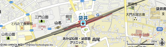 静岡県袋井市周辺の地図
