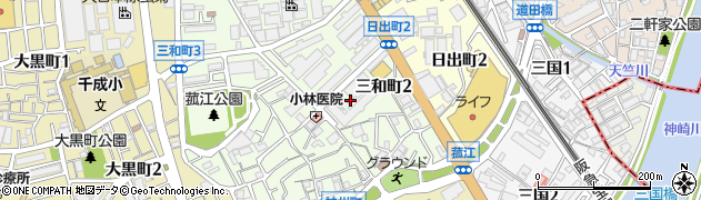 大阪府豊中市三和町2丁目周辺の地図
