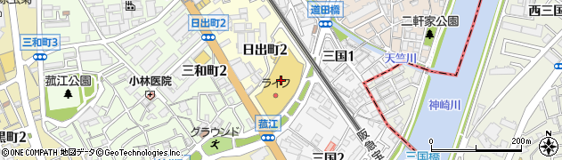 ＴＨＲＥＥＰＰＹエディオン豊中店周辺の地図