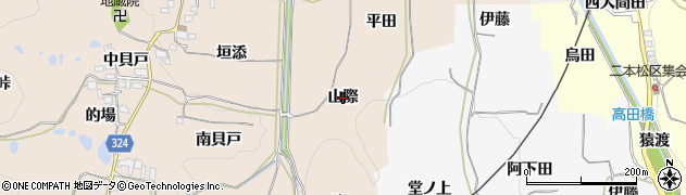 京都府木津川市加茂町観音寺（山際）周辺の地図
