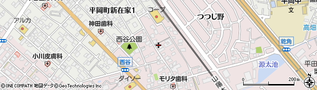 兵庫県加古川市平岡町西谷93周辺の地図