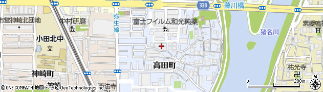 兵庫県尼崎市高田町周辺の地図
