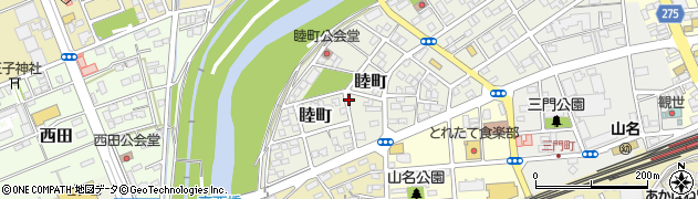 静岡県袋井市睦町周辺の地図