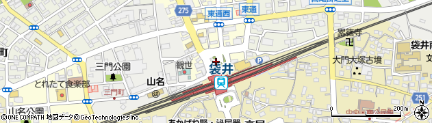 袋井駅周辺の地図