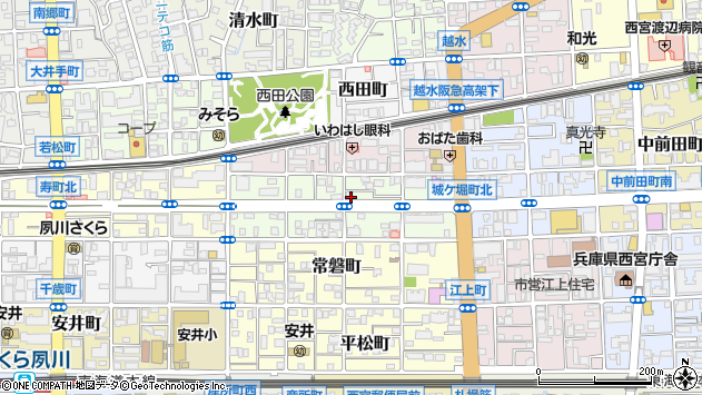 〒662-0042 兵庫県西宮市分銅町の地図
