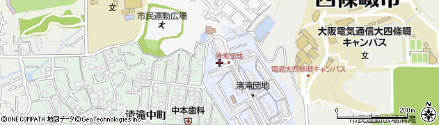 大阪府四條畷市清滝新町5周辺の地図
