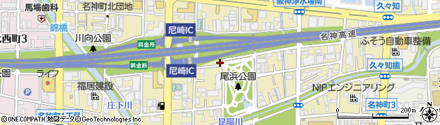兵庫県尼崎市名神町周辺の地図