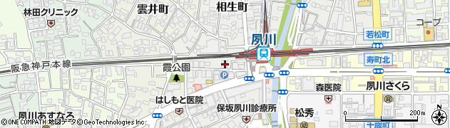西宮市立　阪急夙川西第１駐輪場周辺の地図