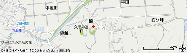 愛知県知多郡南知多町内海楠周辺の地図