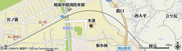 京都府木津川市木津（白口）周辺の地図