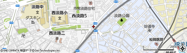 セブンイレブン大阪西淡路５丁目店周辺の地図
