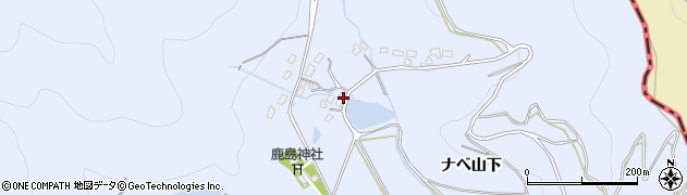 愛知県豊橋市雲谷町（ナベ山下）周辺の地図