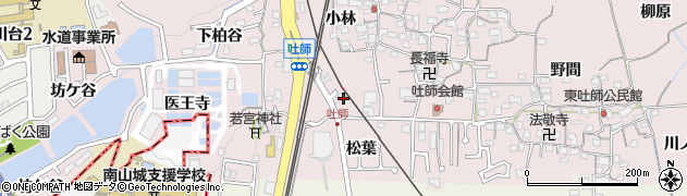 京都府木津川市吐師久保周辺の地図