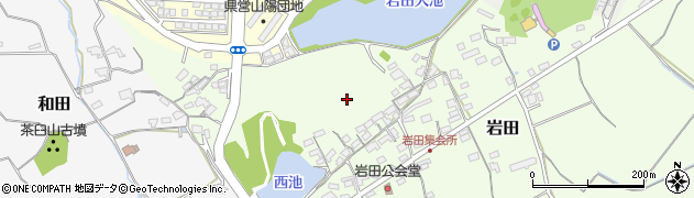 岡山県赤磐市岩田周辺の地図