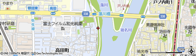 兵庫県尼崎市高田周辺の地図