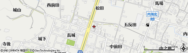 愛知県南知多町（知多郡）内海（前側）周辺の地図
