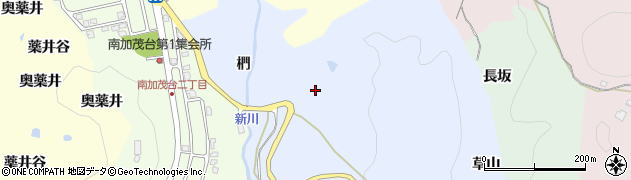 京都府木津川市加茂町尻枝椚周辺の地図