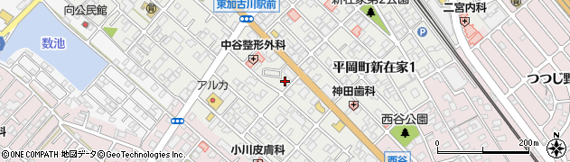 兵庫県加古川市平岡町新在家117周辺の地図