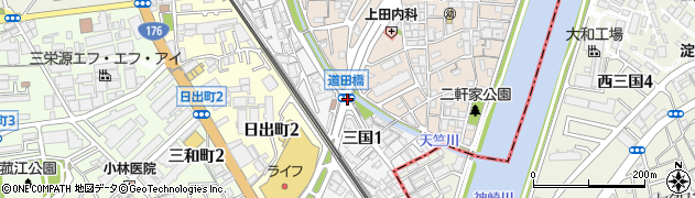 道田橋周辺の地図