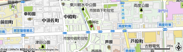 神明八幡神社周辺の地図