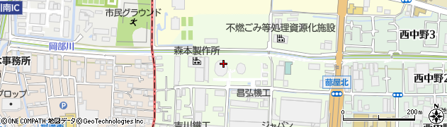 大阪府四條畷市蔀屋新町周辺の地図