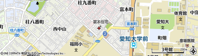 富本住宅集会室周辺の地図