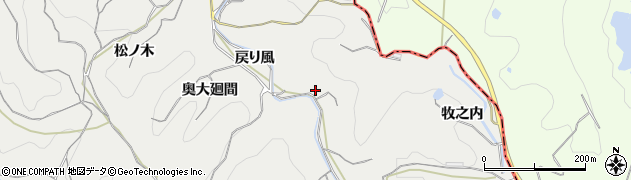 愛知県南知多町（知多郡）内海（戻り風）周辺の地図