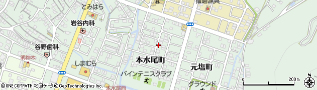 兵庫県赤穂市本水尾町周辺の地図