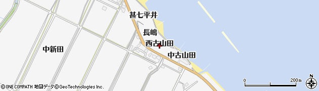 愛知県南知多町（知多郡）豊丘（西古山田）周辺の地図