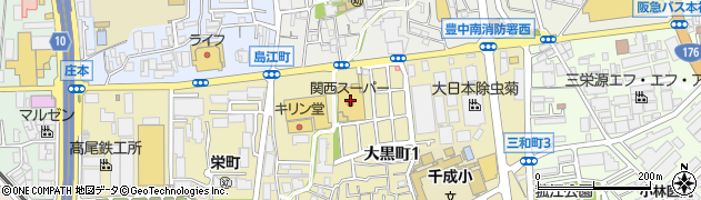 金比羅製麺 豊中大黒店周辺の地図