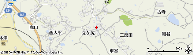 京都府木津川市鹿背山立ケ尻周辺の地図