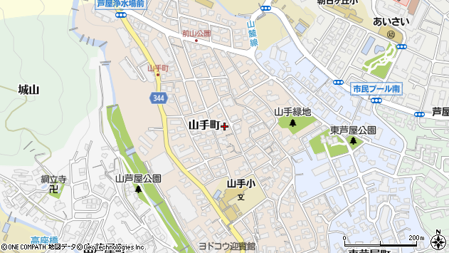 〒659-0096 兵庫県芦屋市山手町の地図
