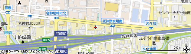 カラオケダックス名神尼崎店周辺の地図