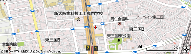 セブンイレブン東三国御堂筋店周辺の地図