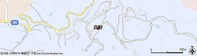 岡山県岡山市北区高野周辺の地図