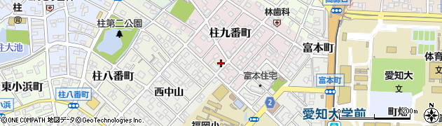 愛知県豊橋市柱九番町117周辺の地図