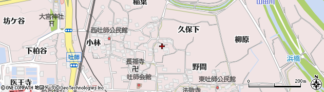 京都府木津川市吐師（久保下）周辺の地図