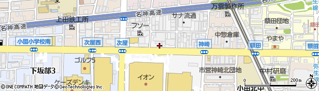ローソン尼崎次屋三丁目店周辺の地図