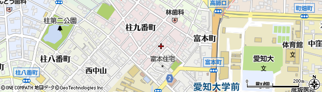 愛知県豊橋市柱九番町22周辺の地図