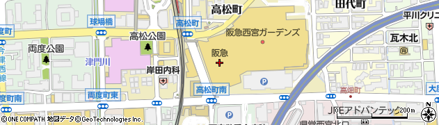 ホットマン西宮阪急店周辺の地図