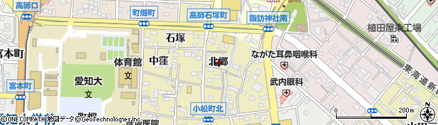 愛知県豊橋市小松町北郷周辺の地図