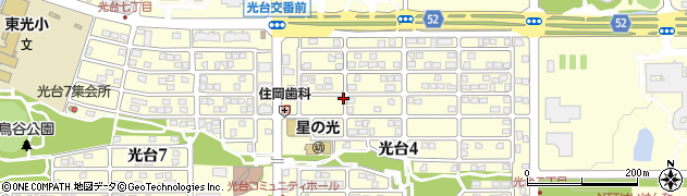 京都府精華町（相楽郡）光台周辺の地図