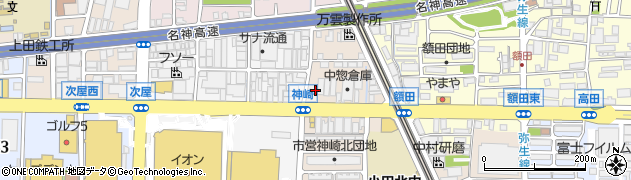 兵庫県尼崎市神崎町21-3周辺の地図