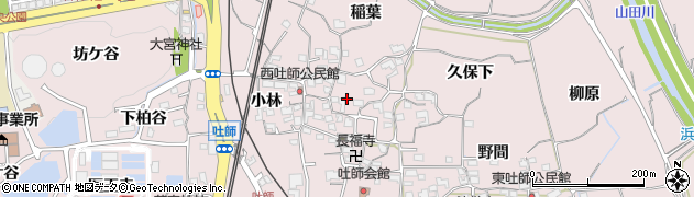 京都府木津川市吐師（西垣内）周辺の地図