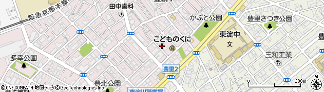 東淀川豊新郵便局周辺の地図