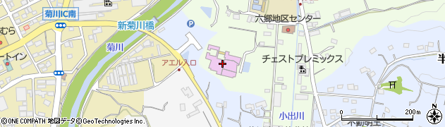 菊川文化会館アエル　チケット受付周辺の地図